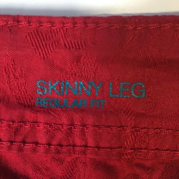 Inc Denim Petite Glamorous Red Skinny Leg Regular Fit Jeans Size 2P. NWT - Picture 8 of 13
